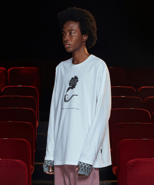 UNALLOYED(アナロイド)の「パイプロングスリーブTシャツ / ホワイト(Tシャツ/カットソー・メンズ・その他・MEDIUM/LARGE)」の2枚目の写真