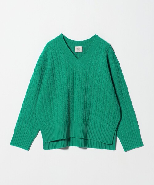 green label relaxing(グリーンレーベルリラクシング)の「ゴールバーン Vネック ニット プルオーバー(ニット/セーター・レディース・オフホワイト/レッド/ケリーグリーン/ネイビー・FREE)」の20枚目の写真
