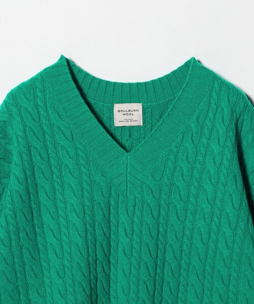 green label relaxing(グリーンレーベルリラクシング)の「ゴールバーン Vネック ニット プルオーバー(ニット/セーター・レディース・オフホワイト/レッド/ケリーグリーン/ネイビー・FREE)」の18枚目の写真