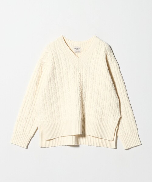 green label relaxing(グリーンレーベルリラクシング)の「ゴールバーン Vネック ニット プルオーバー(ニット/セーター・レディース・オフホワイト/レッド/ケリーグリーン/ネイビー・FREE)」の14枚目の写真