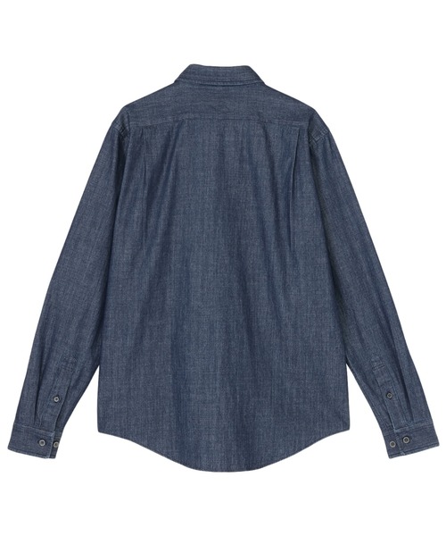 TOKYO SHIRTS(トウキョウシャツ)の「カラーテープ デニムシャツ(ポロシャツ・メンズ・ネイビー・S/LL/M/L)」の2枚目の写真
