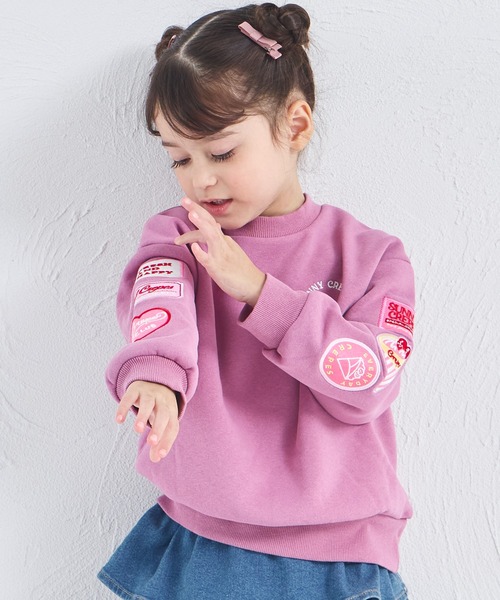 pairmanon（ペアマノン）の「【ぬくふわ】ガールズ 袖ワッペン 裏起毛