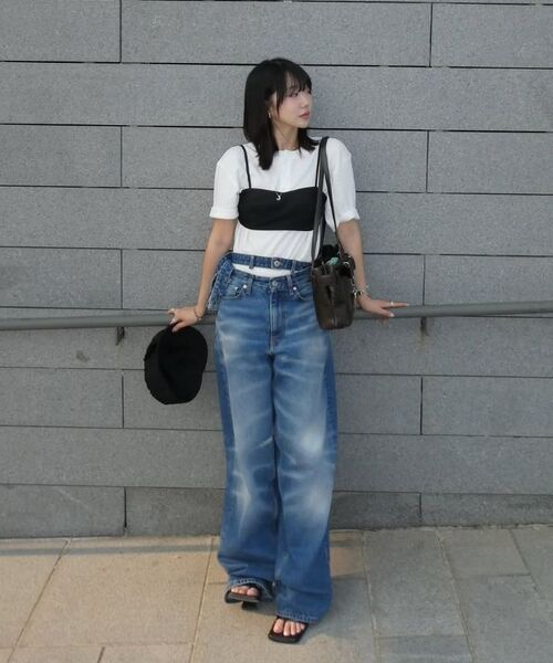 BASEMOMENT(ベースモーメント)の「ワッフルヘンリーネック半袖Tシャツオフホワイト(Tシャツ/カットソー・メンズ・その他・MEDIUM/LARGE)」の4枚目の写真