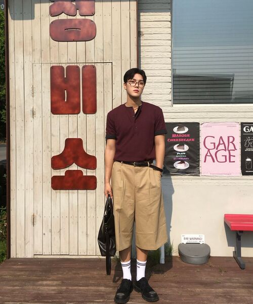 BASEMOMENT(ベースモーメント)の「ワッフルヘンリーネック半袖Tシャツオフホワイト(Tシャツ/カットソー・メンズ・その他・MEDIUM/LARGE)」の8枚目の写真