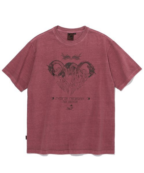 IFYOUWANT（イフユーウォント）の「Distorted pigment TEE dusty pink（Tシャツ/カットソー・レディース・その他・LARGE/MEDIUM）」の2枚目の写真