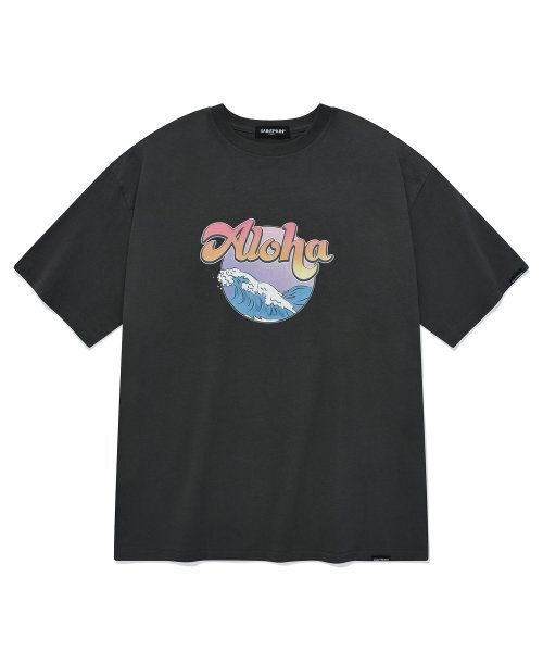 SAINTPAIN(セイントペイン)の「SP ウェーブアロハTシャツ-チャコール(Tシャツ/カットソー・レディース・その他・LARGE/MEDIUM)」の3枚目の写真