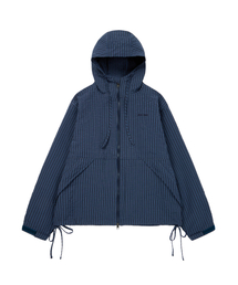 AAKAM（アーカム）の「Check Pattern Hooded Jacket (Navy)（ナイロンジャケット・メンズ）」