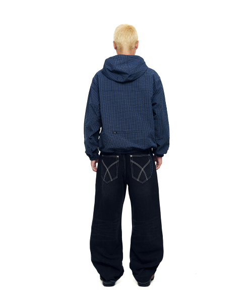 AAKAM(アーカム)の「Check Pattern Hooded Jacket (Navy)(ナイロンジャケット・レディース・その他・1/2)」の8枚目の写真