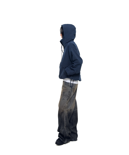 AAKAM(アーカム)の「Check Pattern Hooded Jacket (Navy)(ナイロンジャケット・レディース・その他・1/2)」の9枚目の写真