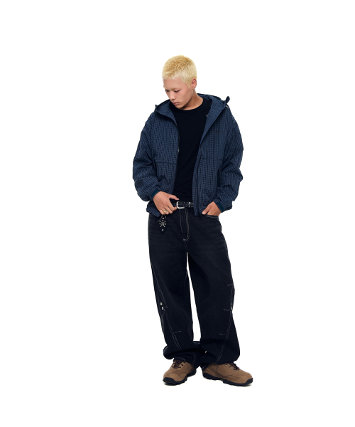 AAKAM(アーカム)の「Check Pattern Hooded Jacket (Navy)(ナイロンジャケット・レディース・その他・1/2)」の10枚目の写真