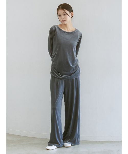 セール】ベロアロングパンツ（ルームウェア/パジャマ）｜gelato pique