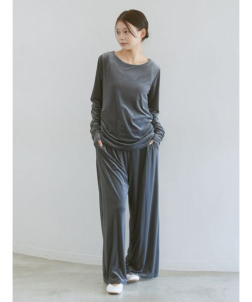 セール】ベロアロングパンツ（ルームウェア/パジャマ）｜gelato pique