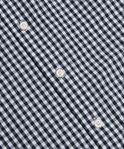 ESPIONAGE（エスピオナジ）の「Gingham S/S Over Shirt Navy（シャツ/ブラウス・レディース・その他・LARGE/MEDIUM/X-LARGE）」の7枚目の写真