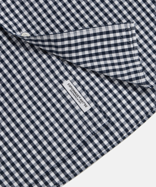 ESPIONAGE（エスピオナジ）の「Gingham S/S Over Shirt Navy（シャツ/ブラウス・レディース・その他・LARGE/MEDIUM/X-LARGE）」の8枚目の写真