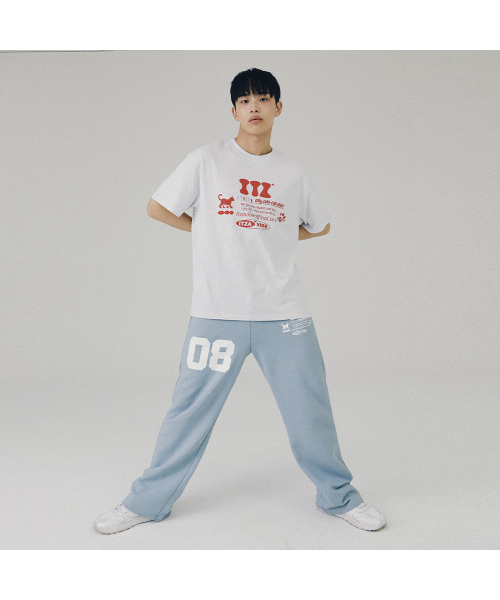 ITZAVIBE(イッザバイブ)の「08 MINI LOGO SWEAT PANTS - SKY BLUE(スウェットパンツ・レディース・その他・LARGE/MEDIUM)」の2枚目の写真