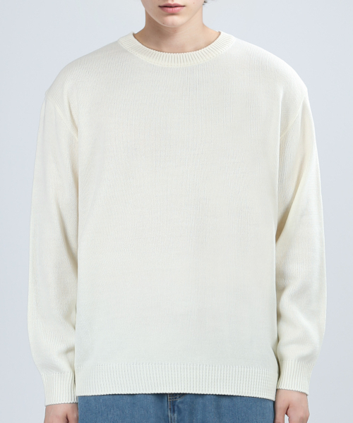 VERYVAIN(ベリベーン)の「BALANCE ROUND KNIT (CREAM)(ニット/セーター・メンズ・その他・LARGE/MEDIUM)」の1枚目の写真