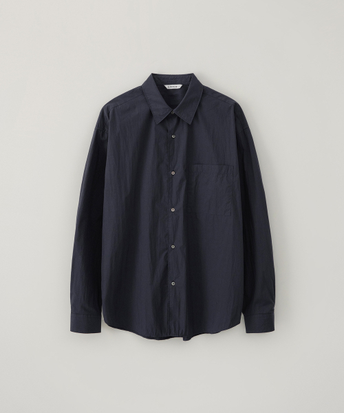 BLANKROOM(ブランクルーム)の「SUPIMA ベイカーシャツ_OLD NAVY(シャツ/ブラウス・レディース・その他・1/3/4)」の1枚目の写真