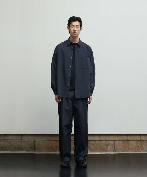 BLANKROOM(ブランクルーム)の「SUPIMA ベイカーシャツ_OLD NAVY(シャツ/ブラウス・レディース・その他・1/3/4)」の2枚目の写真