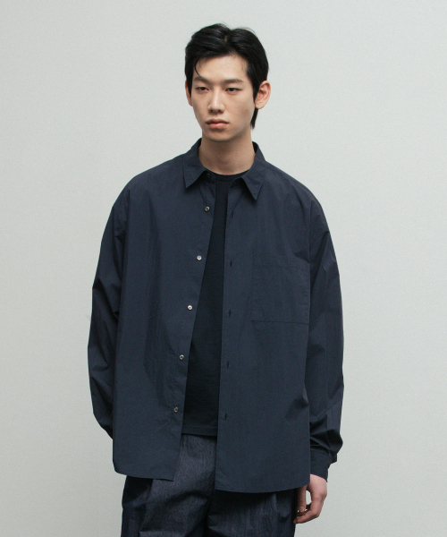 BLANKROOM(ブランクルーム)の「SUPIMA ベイカーシャツ_OLD NAVY(シャツ/ブラウス・レディース・その他・1/3/4)」の4枚目の写真