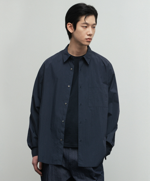 BLANKROOM(ブランクルーム)の「SUPIMA ベイカーシャツ_OLD NAVY(シャツ/ブラウス・レディース・その他・1/3/4)」の5枚目の写真