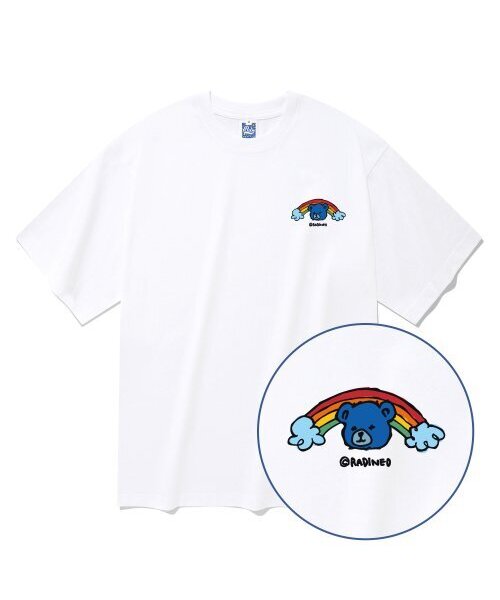RADINEO(ラディネオ)の「レインボーベア 半袖Tシャツ ホワイト(Tシャツ/カットソー・メンズ・その他・X-LARGE/LARGE/MEDIUM/SMALL)」の1枚目の写真