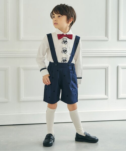 apres les cours（アプレレクール）の「tiny bear フォーマルパンツ（スーツパンツ・キッズ・ネイビー・90/100/110/120）」の2枚目の写真