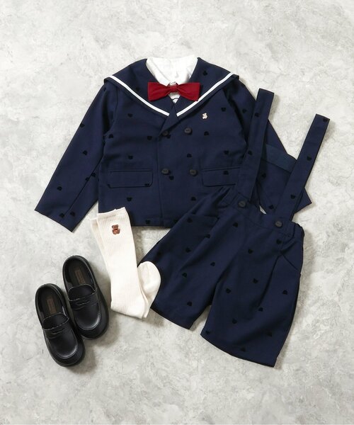 apres les cours（アプレレクール）の「tiny bear フォーマルパンツ（スーツパンツ・キッズ・ネイビー・90/100/110/120）」の9枚目の写真