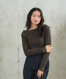 TRUDEA（トルディア）の「アシメオフショルニット（ニット/セーター）」