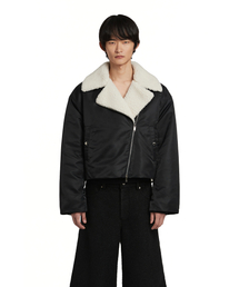 TRUNK PROJECT（トランクプロジェクト）の「Shearling Biker Jacket_Black（MA-1）」
