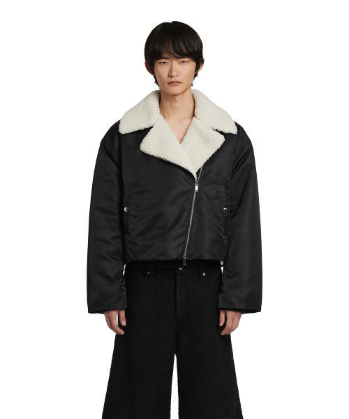 TRUNK PROJECT(トランクプロジェクト)の「Shearling Biker Jacket_Black(ブルゾン・メンズ・ブラック・SMALL/LARGE)」の1枚目の写真