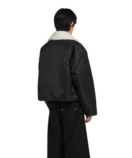 TRUNK PROJECT(トランクプロジェクト)の「Shearling Biker Jacket_Black(ブルゾン・メンズ・ブラック・SMALL/LARGE)」の2枚目の写真