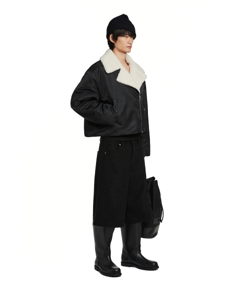 TRUNK PROJECT(トランクプロジェクト)の「Shearling Biker Jacket_Black(ブルゾン・メンズ・ブラック・SMALL/LARGE)」の3枚目の写真