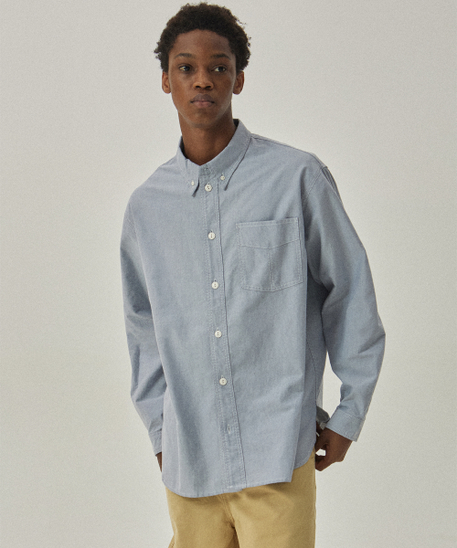 Reybar2112 Oversize Skyblue футболка‑оксфорд, o‑neck, офисный стиль