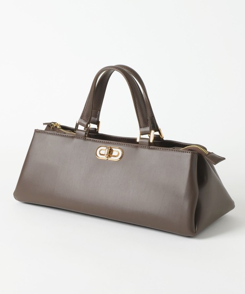 Andemiu(アンデミュウ)の「ワイドパーテーションBAG630063(ハンドバッグ・レディース・ブラック/アイボリー/ブラウン・FREE)」の4枚目の写真