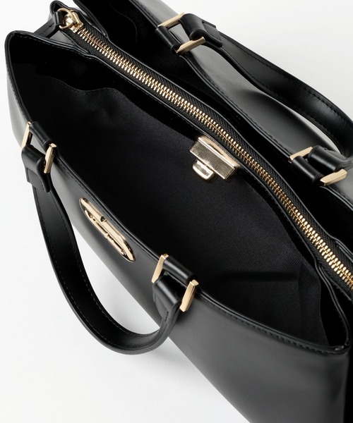 Andemiu(アンデミュウ)の「ワイドパーテーションBAG630063(ハンドバッグ・レディース・ブラック/アイボリー/ブラウン・FREE)」の16枚目の写真