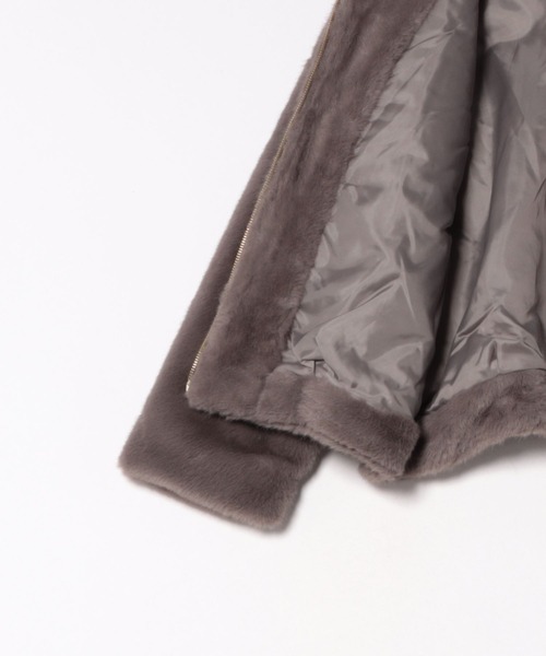 STRAWBERRY-FIELDS（ストロベリーフィールズ）の「ミンクファージャケット（その他アウター・レディース・グレイッシュベージュ/チャコールグレー/ブラウン・2）」の19枚目の写真