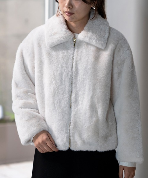 STRAWBERRY FIELDS ファー風ジャケット セール】ミンクファージャケット（その他アウター）｜STRAWBERRY