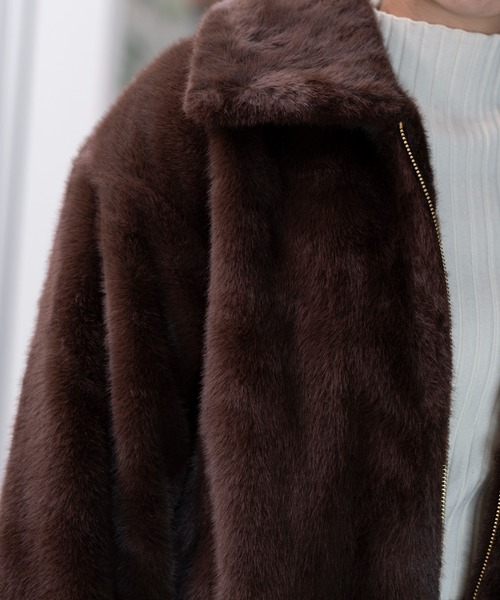 STRAWBERRY FIELDS ファー風ジャケット STRAWBERRY FIELDS ファー風ジャケット STRAWBERRY-FIELDS