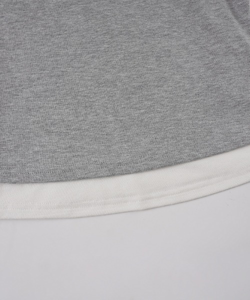 SHEPP（シープ）の「【2点セット】ドッキングレイヤード風 ワンショルカットソーセット（Tシャツ/カットソー・レディース・ブラック/グレー・L/M）」の13枚目の写真