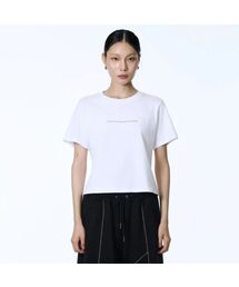 Lettering Crop T-shirt (White)