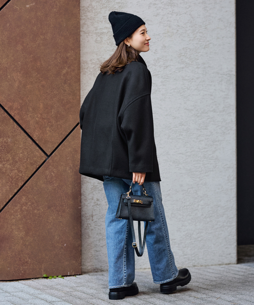 FRAMeWORK（フレームワーク）の「≪追加≫メルトンコクーンコート2（その他アウター・レディース・ブラック/ブラウン/キャメル・36/38）」の6枚目の写真