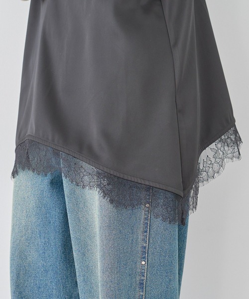 earth music&ecology（アースミュージックアンドエコロジー）の「ランジェリーライクレースキャミ（キャミソール・レディース・アイボリー/ブラック・FREE）」の8枚目の写真