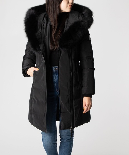 Mackage(マッカージュ)の「MACKAGE KAY-BX Hooded Down Coat マッカージュ ケイ ダウンジャケット(ダウンジャケット/コート・レディース・ブラック・MEDIUM/SMALL)」の4枚目の写真