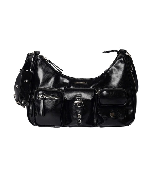 Subciety(サブサエティ)の「Faux leather half moon shoulder bag(ショルダーバッグ・メンズ・ブラック系その他2/レオパード/ブラック・FREE)」の5枚目の写真