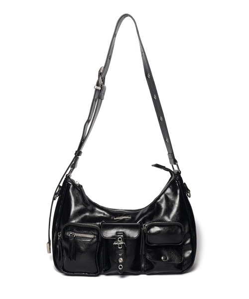 Subciety(サブサエティ)の「Faux leather half moon shoulder bag(ショルダーバッグ・メンズ・ブラック系その他2/レオパード/ブラック・FREE)」の4枚目の写真