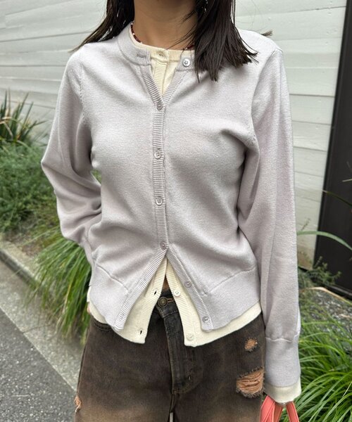 CIAOPANIC(チャオパニック)の「【neutral by ciaopanic】レイヤード風カーディガン(カーディガン/ボレロ・レディース・レッド/グレー/ブラウン・FREE)」の22枚目の写真