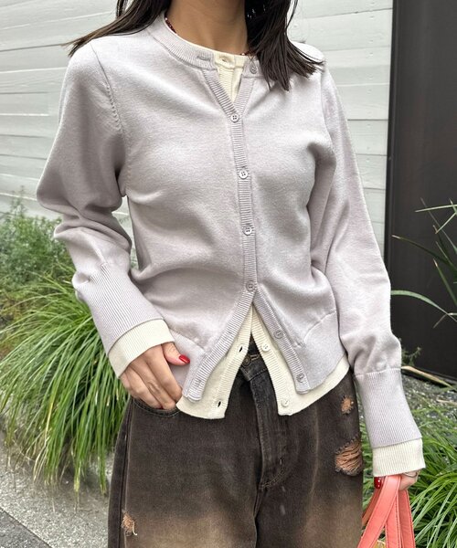 CIAOPANIC(チャオパニック)の「【neutral by ciaopanic】レイヤード風カーディガン(カーディガン/ボレロ・レディース・レッド/グレー/ブラウン・FREE)」の19枚目の写真