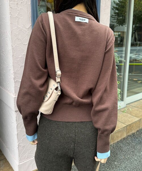 CIAOPANIC(チャオパニック)の「【neutral by ciaopanic】レイヤード風カーディガン(カーディガン/ボレロ・レディース・レッド/グレー/ブラウン・FREE)」の16枚目の写真