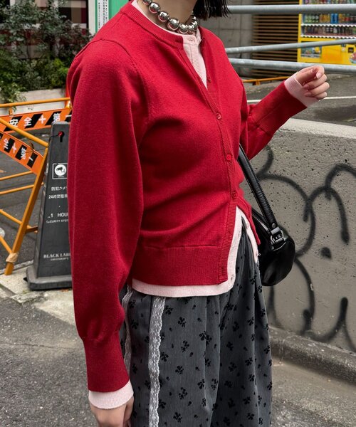 CIAOPANIC(チャオパニック)の「【neutral by ciaopanic】レイヤード風カーディガン(カーディガン/ボレロ・レディース・レッド/グレー/ブラウン・FREE)」の10枚目の写真