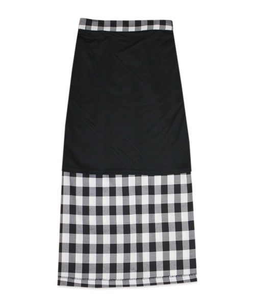 LAVEANGE（ラビアンジェ）の「【洗える】ギンガムチェックナロースカート（スカート・レディース・ブラック/ブラウン・M/5L/4L/3L/LL）」の15枚目の写真